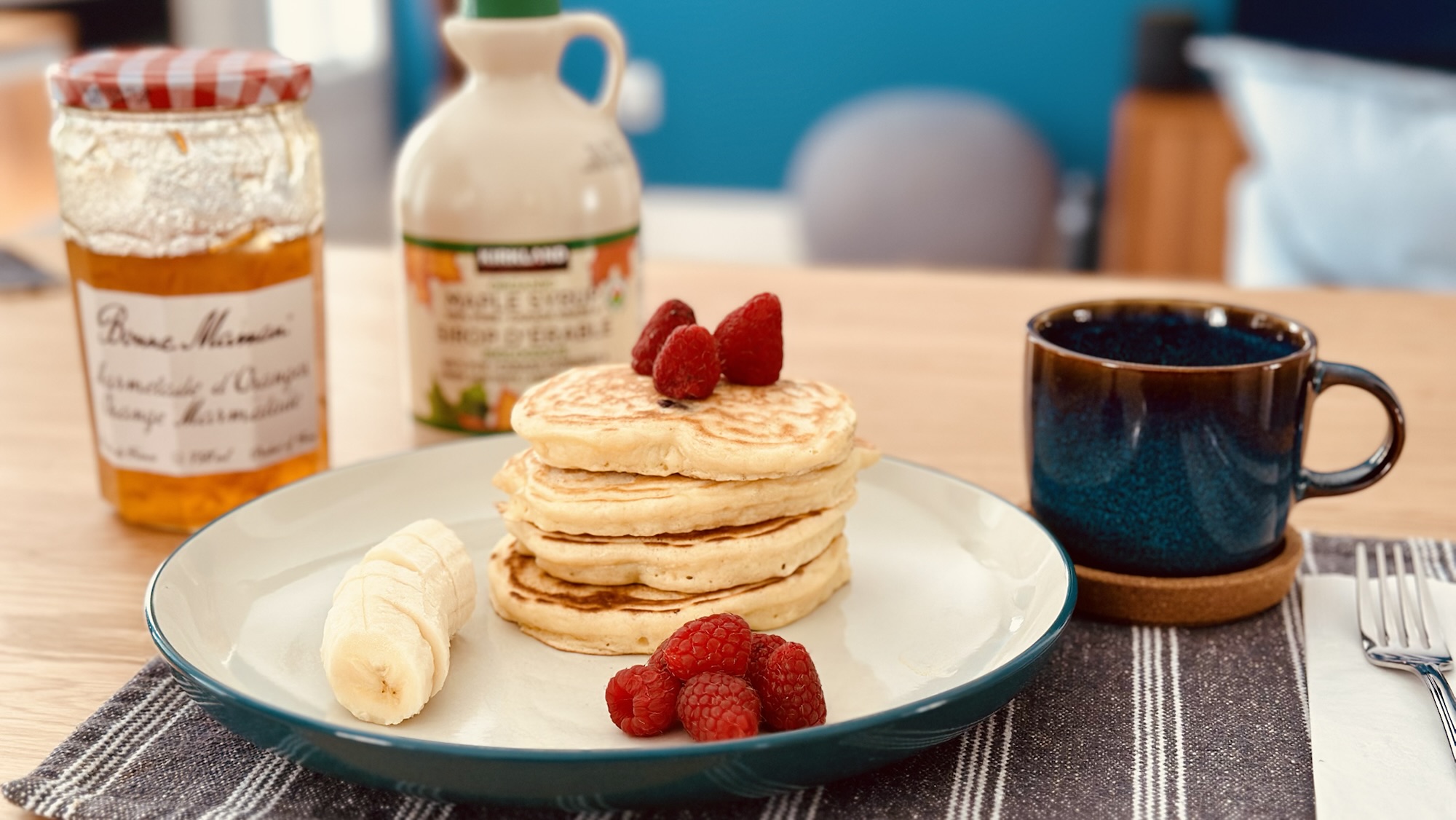 Pancakes for brunch, tea, and news