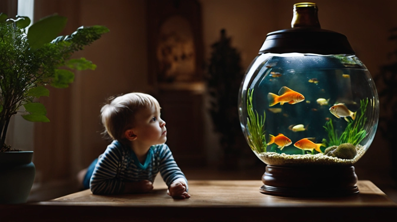 Tia Sara had in her living room an aquarium in one or two giant round wine bottles, pretty much my size. That fascinated me.