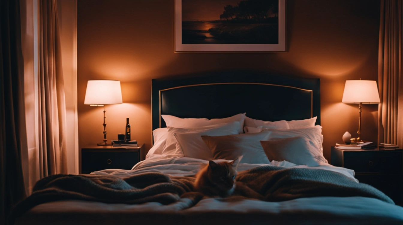 Going to bed early, setting a time to wind-down, dimming the lights